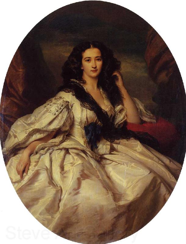 Franz Xaver Winterhalter Wienczyslawa Barczewska, Madame de Jurjewicz Norge oil painting art